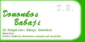 domonkos babaji business card